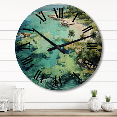 Très grande horloge murale Caraibe