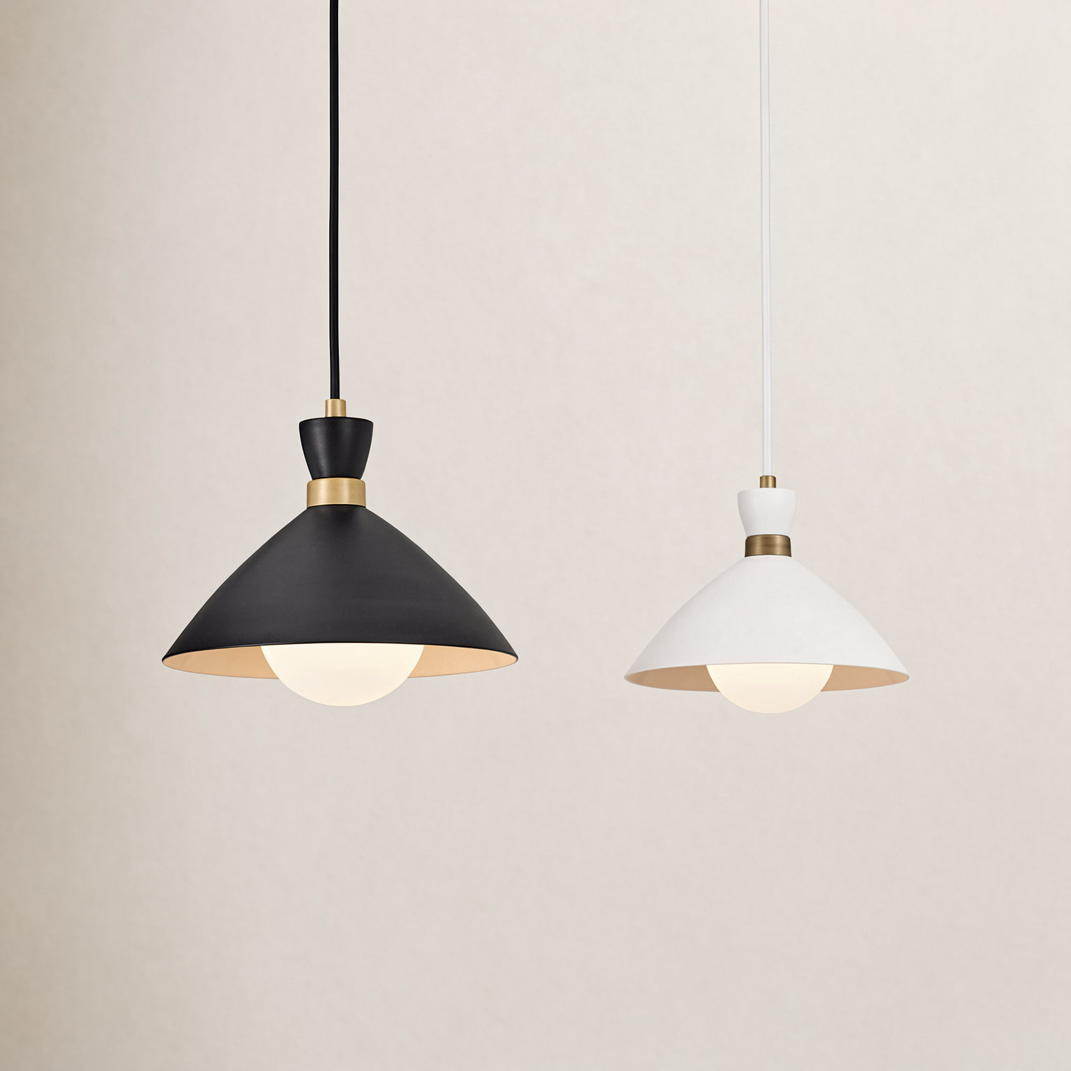 Kita Single Light Metal Dimmable Pendant, Black