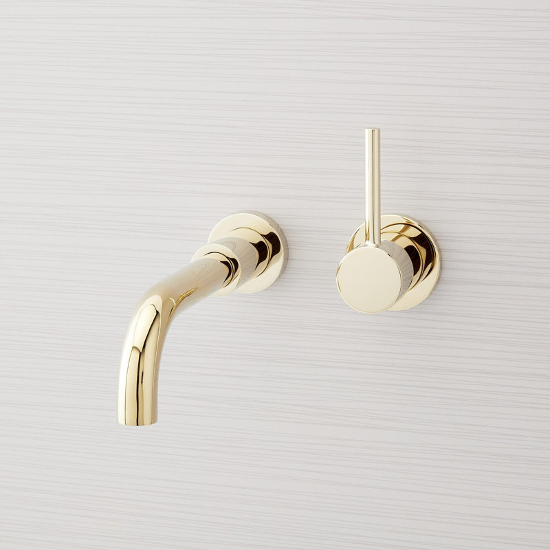 Robinet de salle de bain mural Lexia 1,2 GPM, Laiton poli