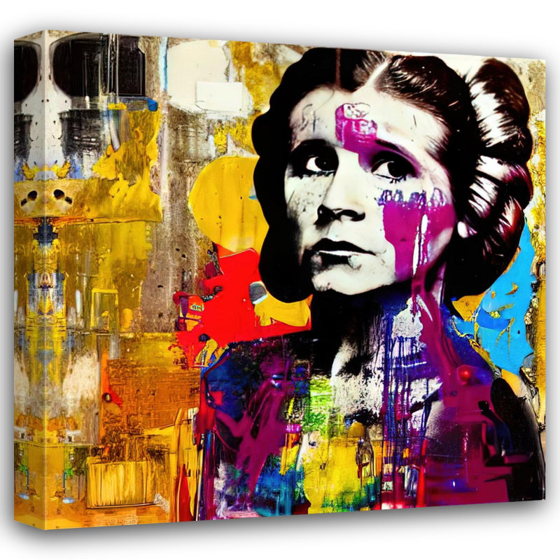«Pricess Leia Three» par Stephen Chambers, impression sur toile tendue, L 15 po x H 15 po