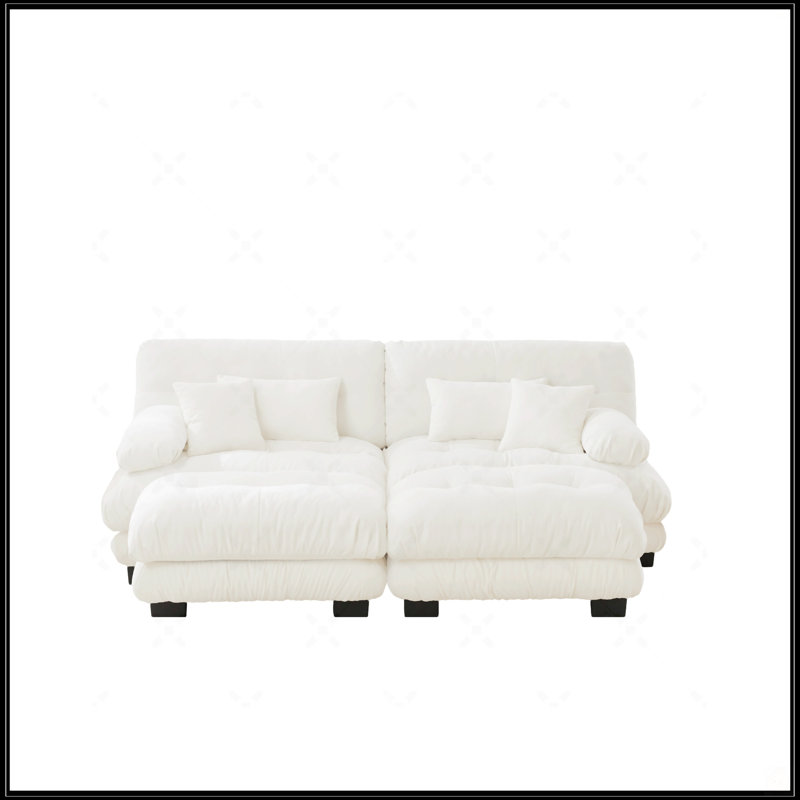 Cloud Couch Sleeper Sofa, White