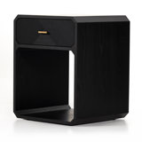 Caspian Nightstand-Black Ash Veneer