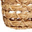 Panier de rangement fonctionnel et brun à motif de ruppie maritime fait main avec poignées, ensemble de 3