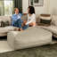 Repose-pieds Lino de la collection Atrium - Grand repose-pieds surdimensionné et chaise longue rembourrée de mousse - Similicuir-94343010