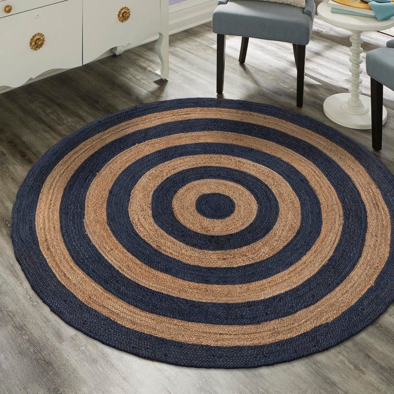 Morane Striped Indoor Rug, Round 8'