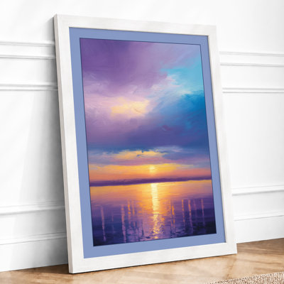 City Under Sunrise Modern - Framed Print