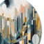 «Green Abstracted Scenic Views I» - Décoration murale abstraite paysage en métal-88628350