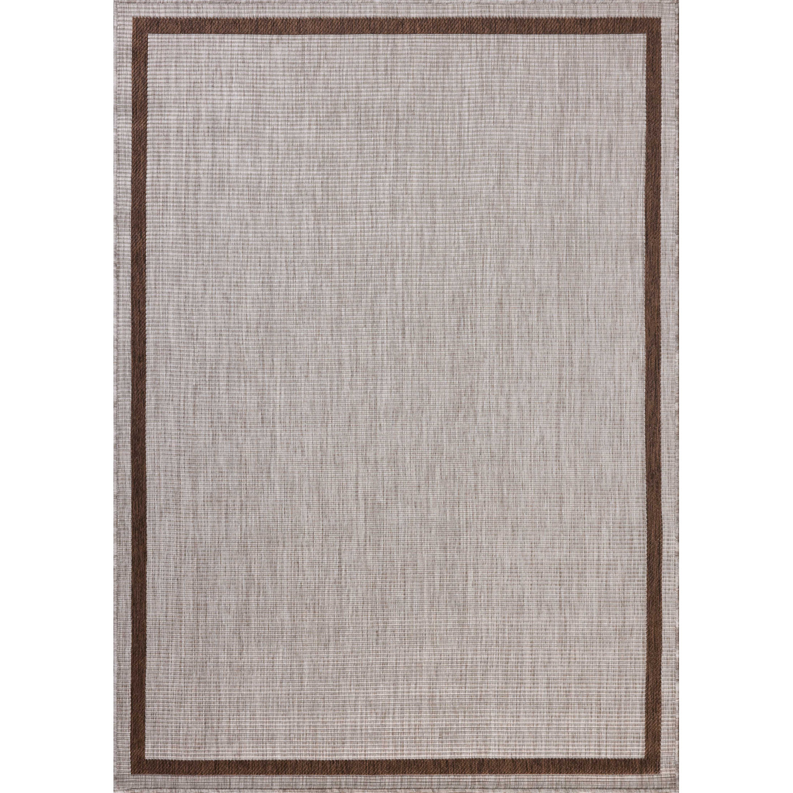 Easton Dove Coffee Geometric Outdoor Rug, Rectangle 8'6" x 11'6"