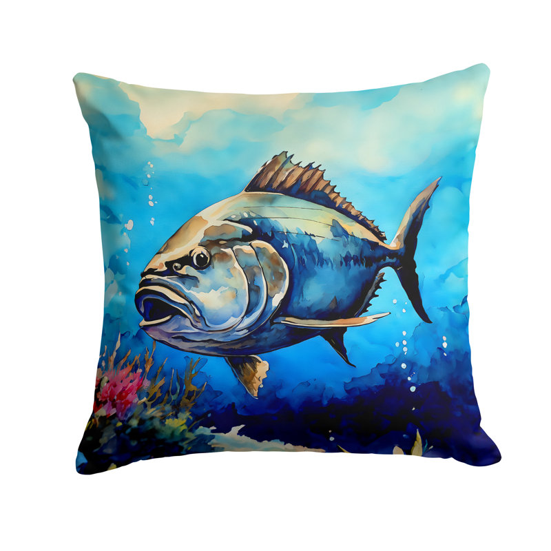 Coussin thon rouge, H 18 po x l 18 po