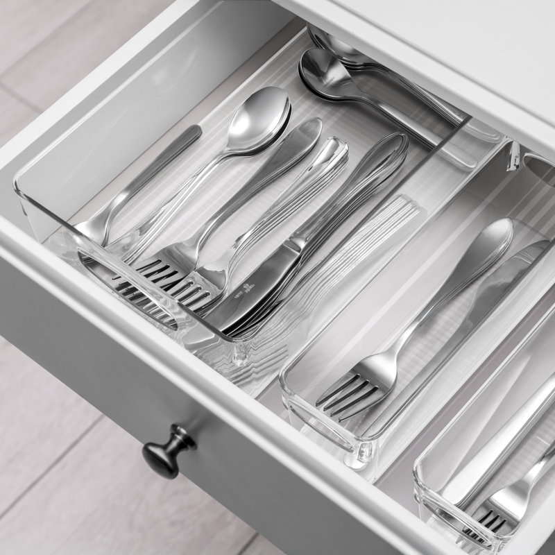 Ensemble de 10 petits bacs de rangement en plastique transparent Sorbus