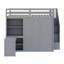 Loft Bed With Wardrobe,Desk And Shelves-1175811251