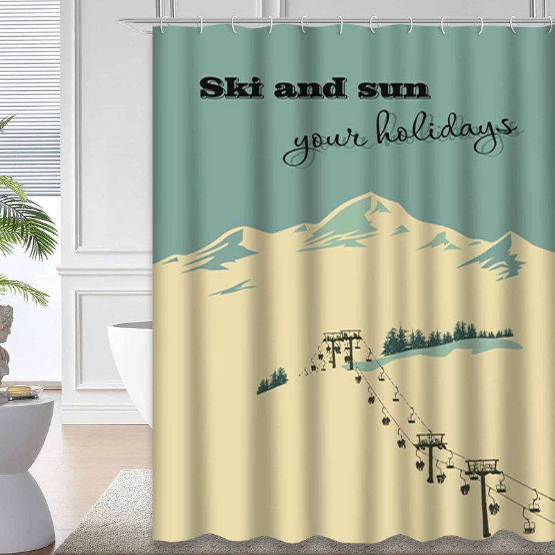 Rideau de douche Winter Mountain, L 72 po x l 72 po