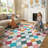 Colorful Diamond for Kids Washable Non-slip Rug-477690671-478553205