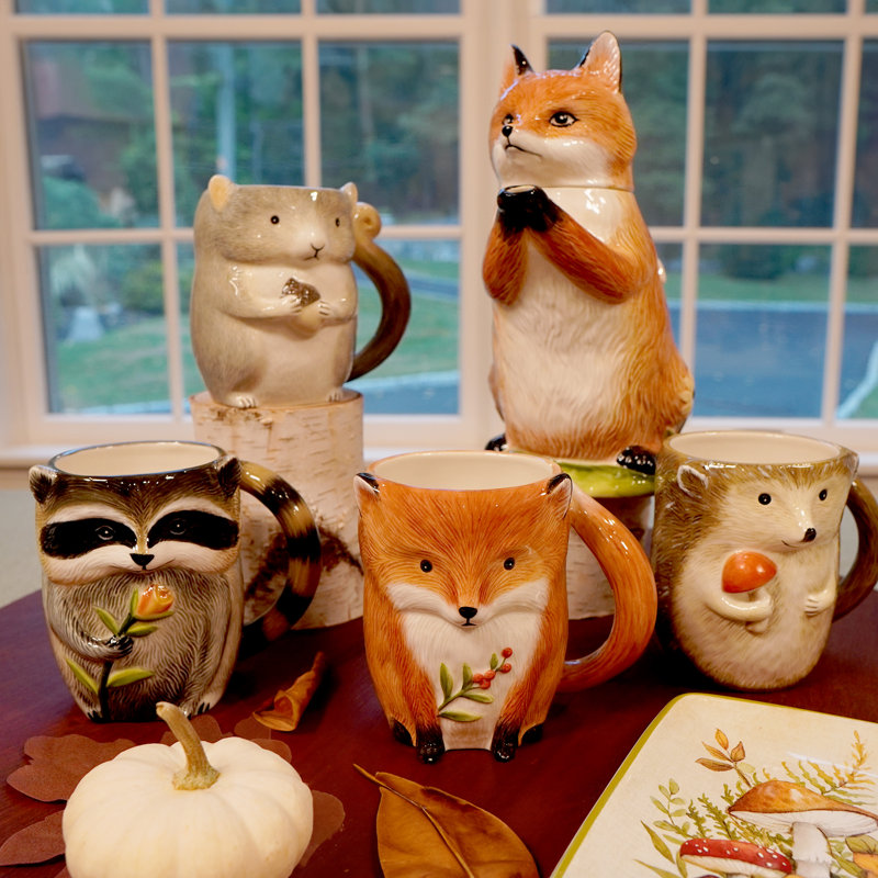 Ensemble de 4 tasses 3D Woodland