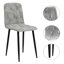 Table de salle à manger carrée pour 4 personnes, plateau en faux marbre, pieds en fer, fauteuils spatiaux, noir et gris, étapes d'installation Mid Century Modern 4 et méthode d'installation-912226036-912226037