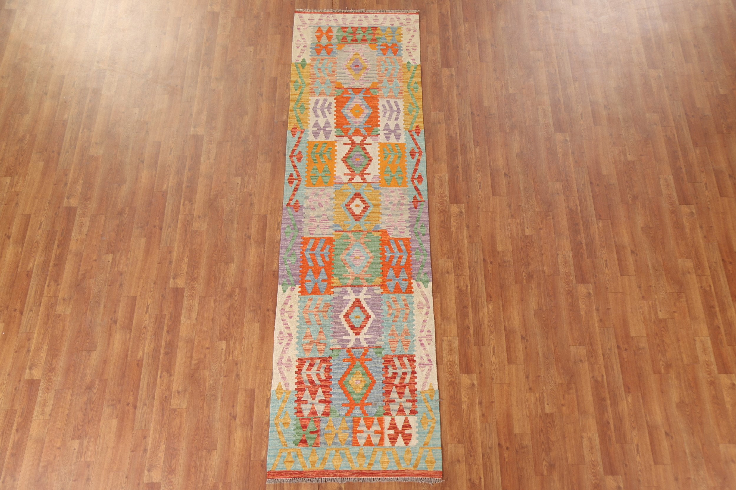 Visual Reference: Foundry Select Geometric Kilim Oriental Runner Rug 3X10