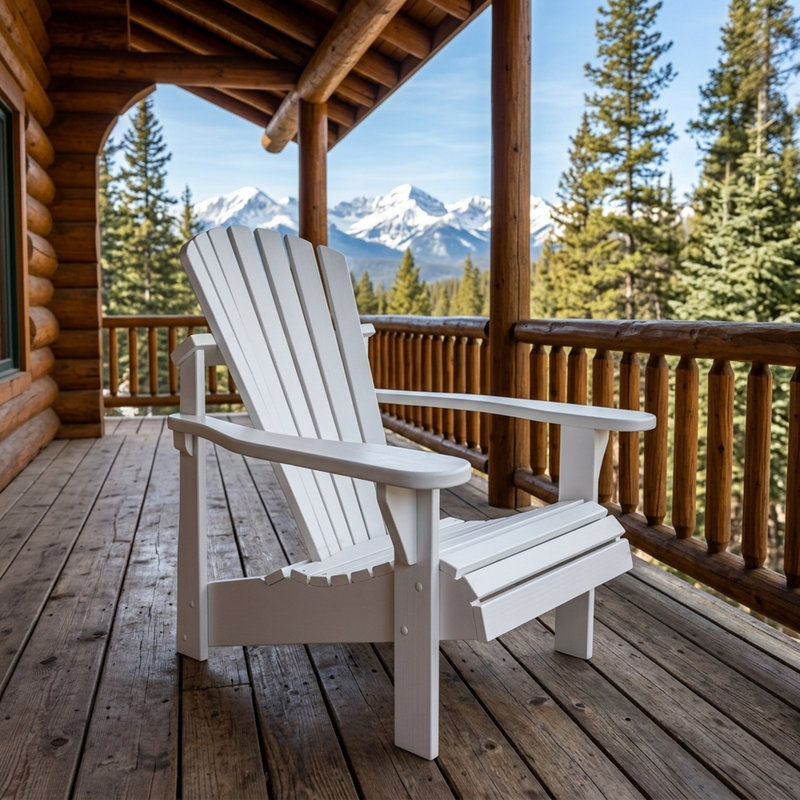 Chaise Adirondack Weathercraft Classic, bois massif de pin traité sous pression avec dossier incurvé et siège profilé, 15 options de finition Sherwin-Williams, fabriquée aux États-Unis