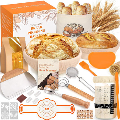 Sourdough Starter Kit, Bread Proofing Baskets