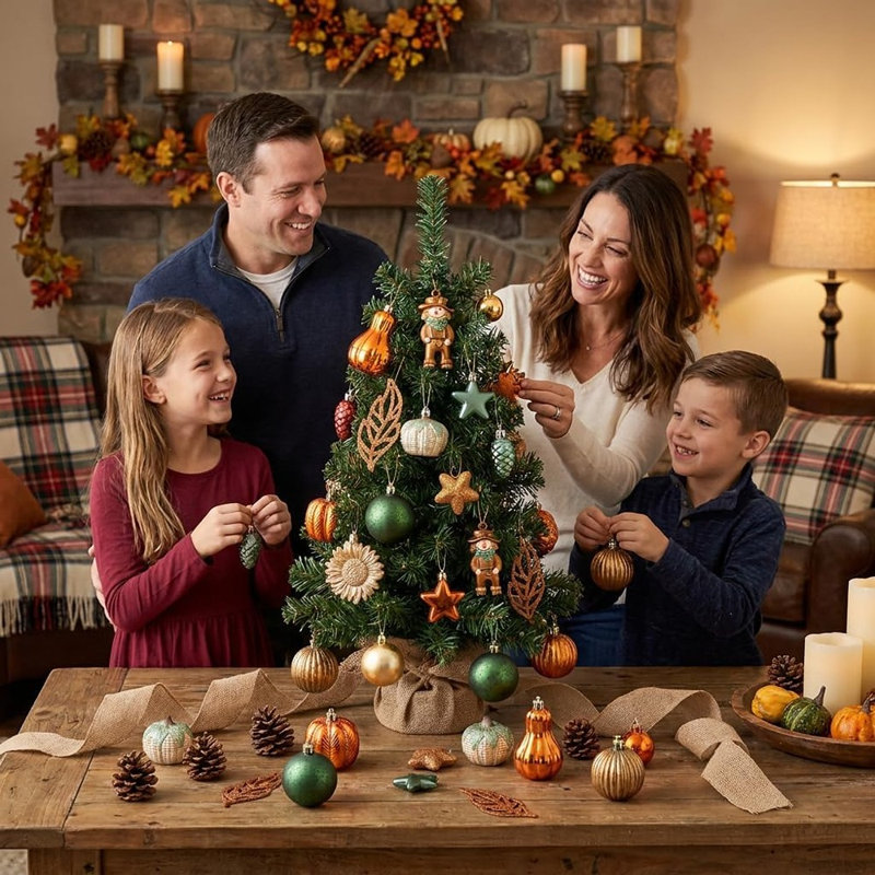 Ornements de Noël incassables d'automne, décorations d'arbre d'automne élégantes pour la maison