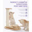 Chat griffoir à griffes pour chat Chats pour chats d'intérieur en bois Sisal moderne à deux couches 17,7 po
