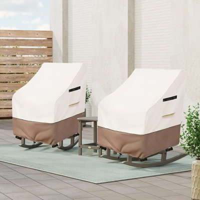 Housse pour chaise berçante d'extérieur 2 pièces
