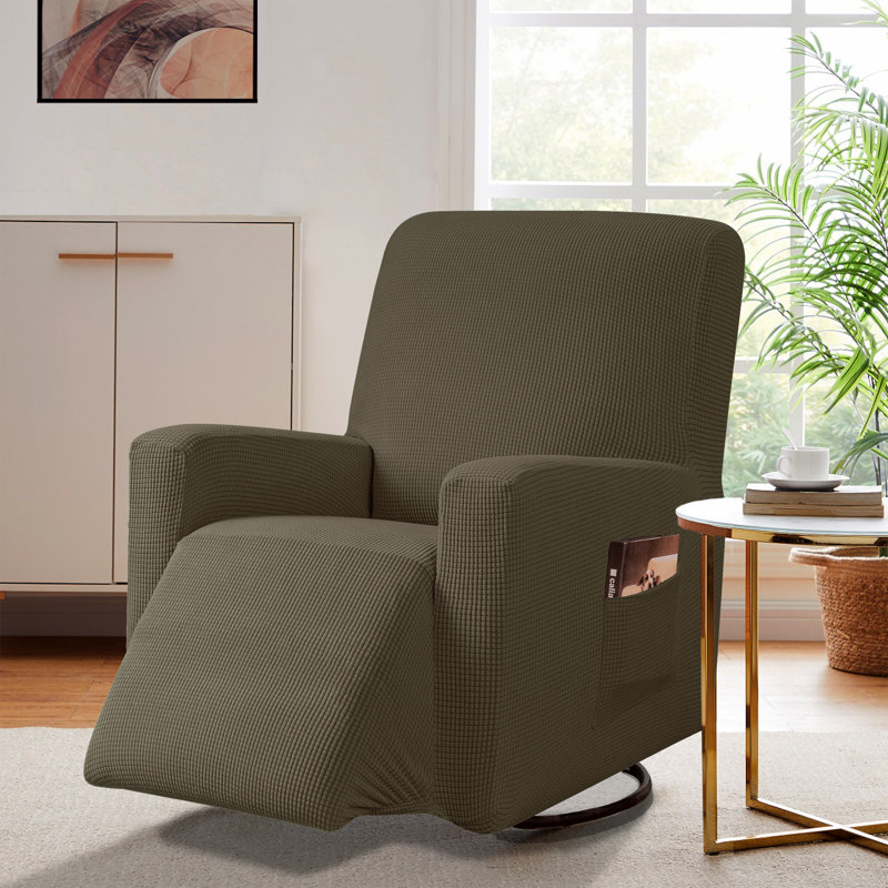 Housse pour fauteuil inclinable à coussins carrés / rectangulaires Avayah, Mélange de polyester vert olive
