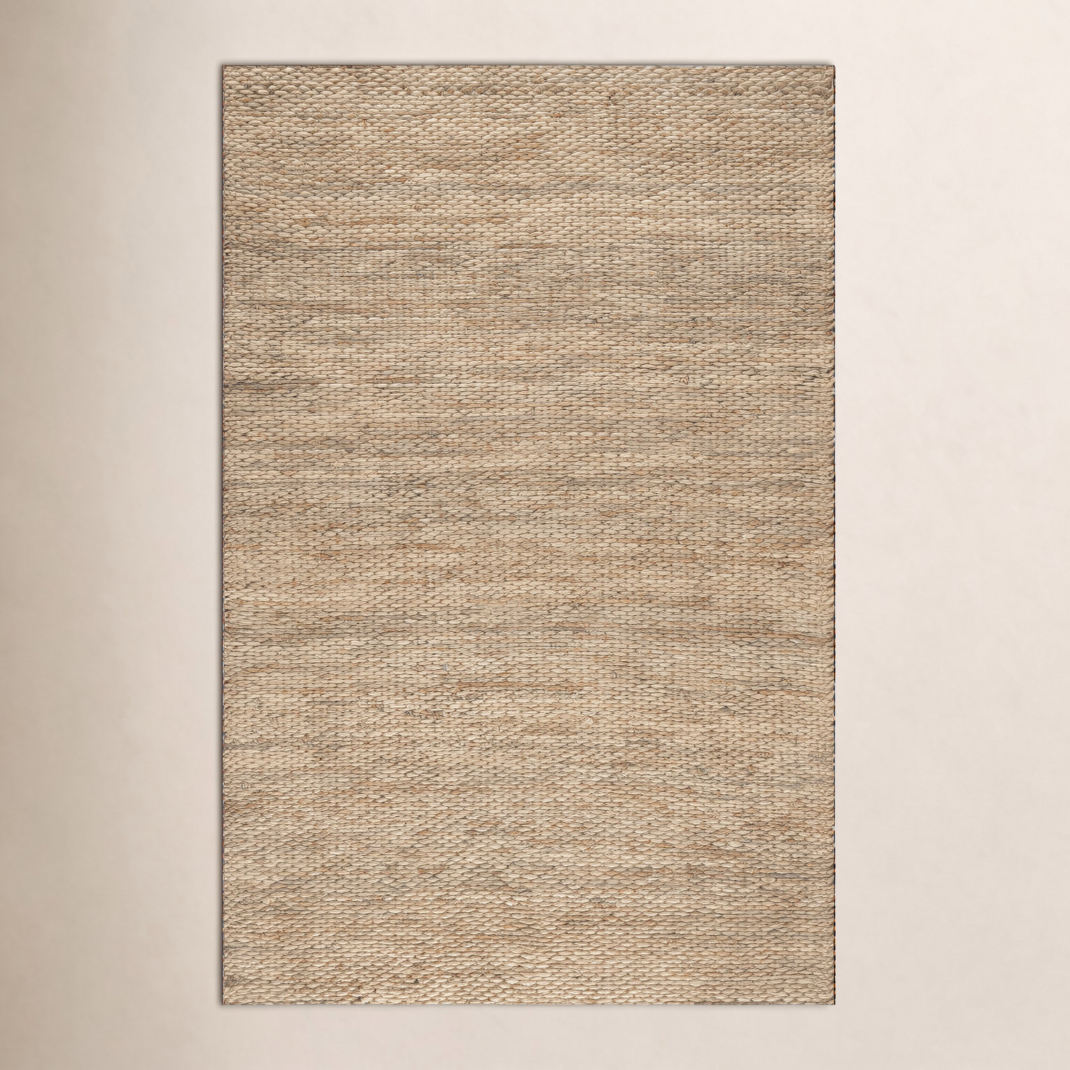 Natural Hand-Woven Jute Rug, Rectangle 3' x 5'