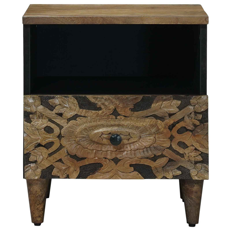 40 cm W Solid Wood Bedside Table