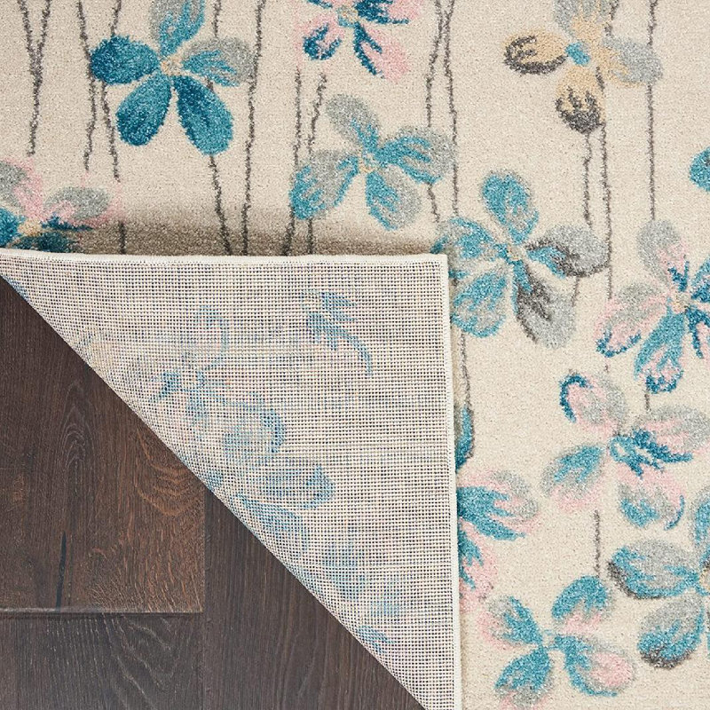 Zaizi Floral Area Rug, Rectangle 4' x 6'