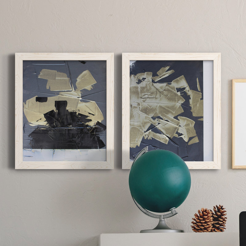 Reproduction encadrée Gold II, H 20 po x l 17 po x P 1 po, Toile blanche encadrée, Pas de tapis