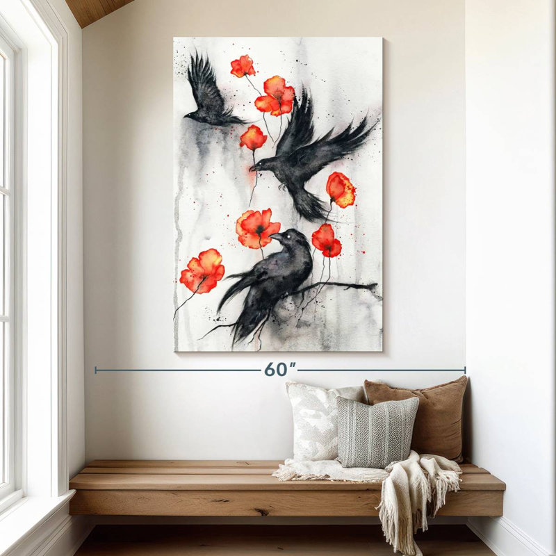 Brampt Ravens, 51" H x 34" W