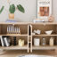 Armoire d'appoint en bois 60 "avec portes Sunburst et tablettes réglables Nickolas-114286381
