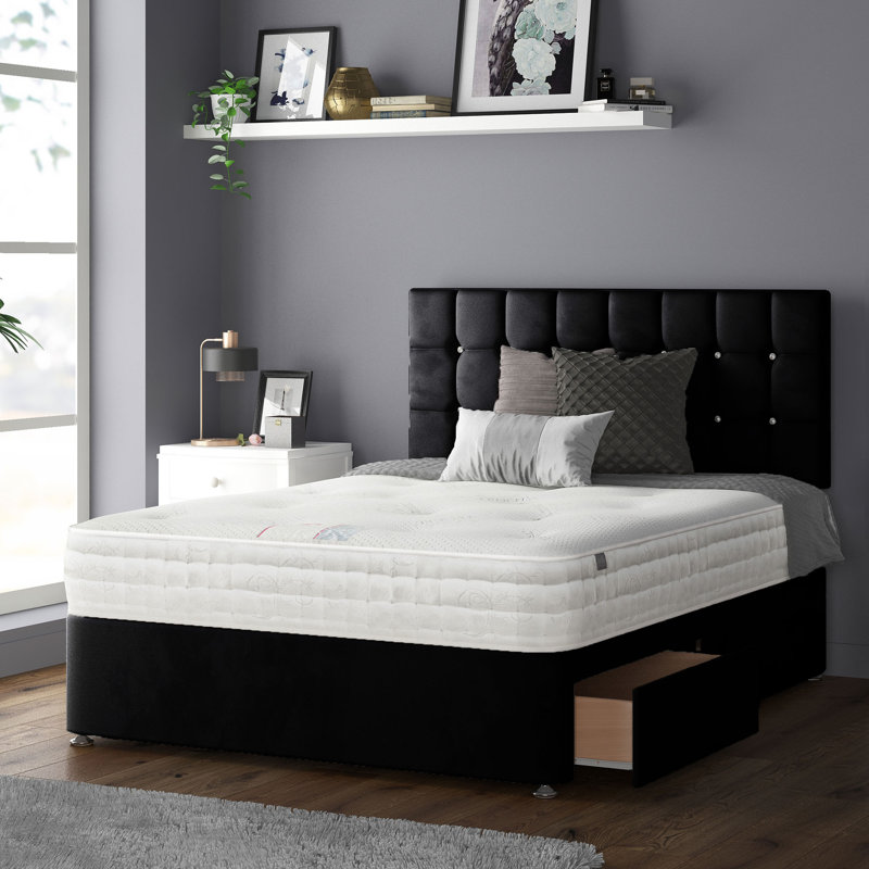 Rochester Upholstered Headboard, Black, Super King (6')