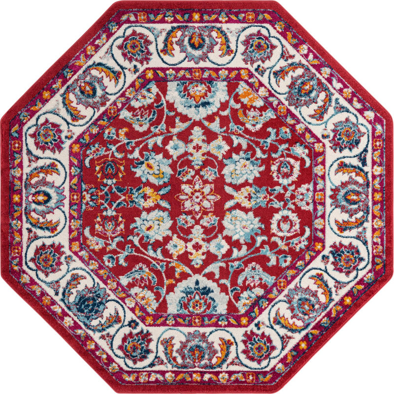 Burgettstown Oriental Indoor Rug, Octagon 7'