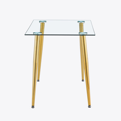 Elegant Glass Table With Silver Leg And Tempered - 130*80cm Contemporary Legged 130x80cm