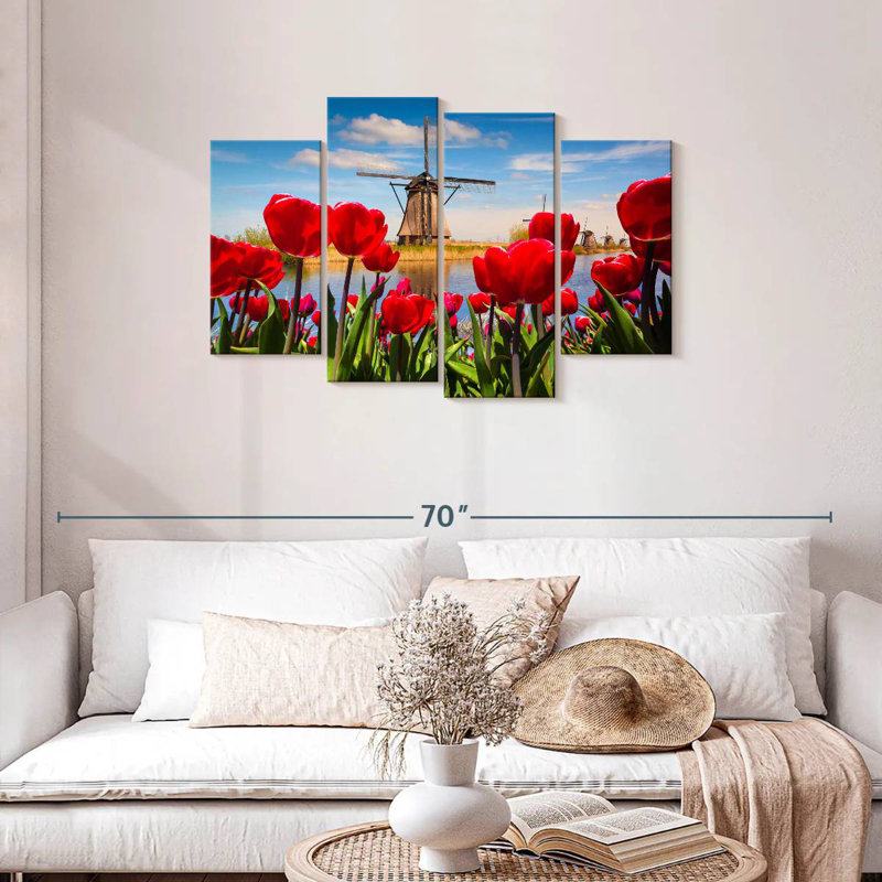 Tulips By The Windmill