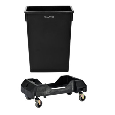 Poubelle commerciale de recyclage de 23 gallons avec chariot
