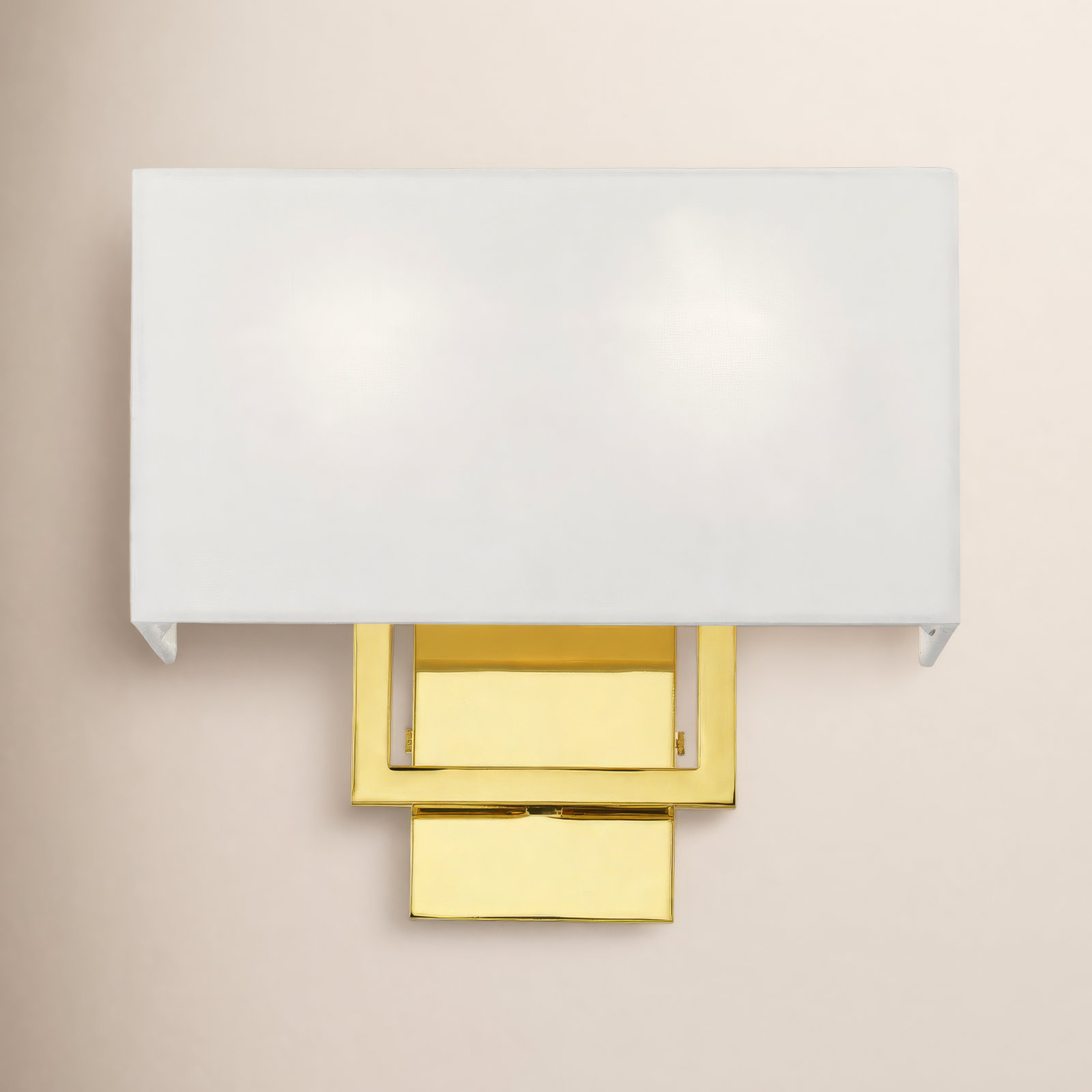 Willow 2 Light Dimmable Corner Wall Light, 11.75" H x 13" W x 3.88" D, Polished Brass