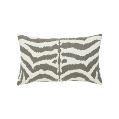 Zebra Animal Print Lumbar Indoor / Outdoor Pillow Cover & Insert