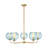 5 - Light Ribbed Sputnik Sphere Modern Glass Bubble Chandelier-804012358