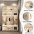 Portable Wardrobe Closet Storage Organizer For Clothes,Clothes Dresser,17 Magnetic Doors17 Cubes & 1 Hanging Rod,6 Pcs Hangers , Baby Wardrobe Storage Cabinet,White