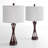 24" Modern Brown Metal Table Lamp with USB and Type-C Bedside Lamp for Bedroom and Living Room-66771351