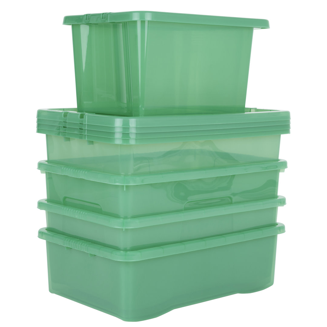 Wham Crystal Storage Box with Lid - 5 Piece Set - Green Plastic - 39.00 - Image 4