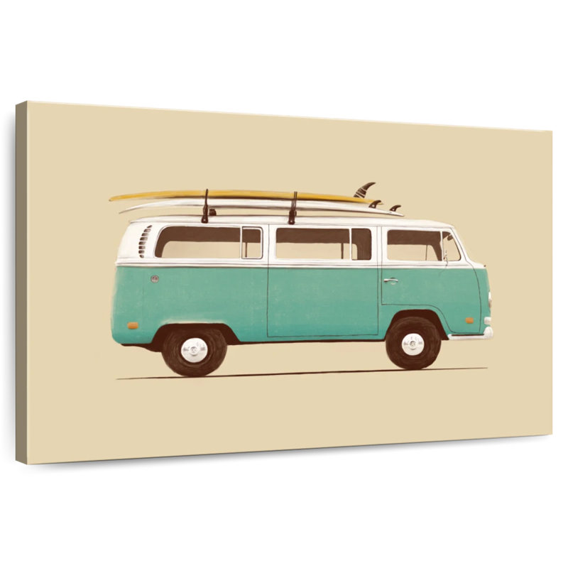 Mehar Blue Retro Van, H 34 po x l 51 po