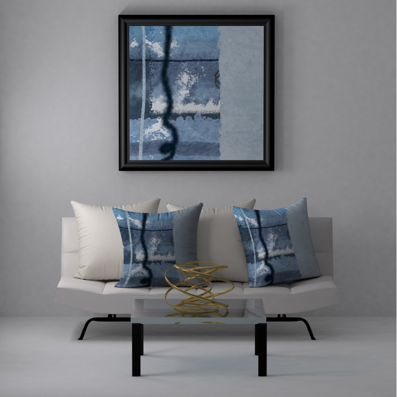 Abstract Throw Pillow, 18" H x 18" W
