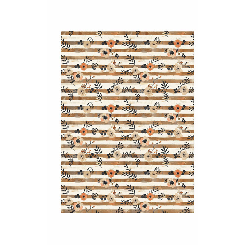 Motif floral d'automne sans cadre II, H 10 po x l 8 po