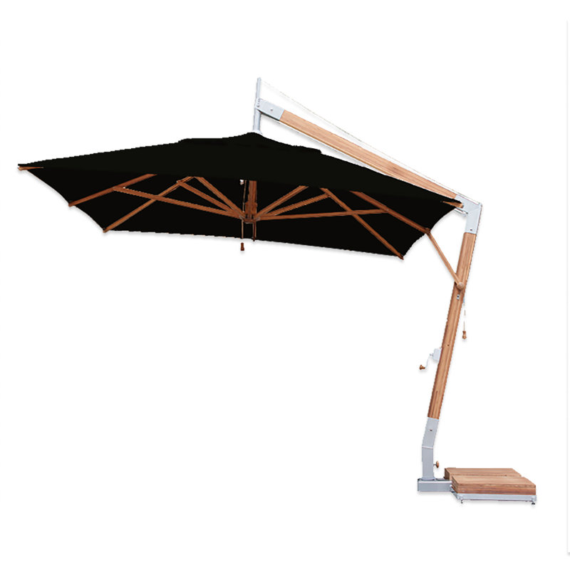 Yadira 300cm X 400cm Rectangular Cantilever Parasol, Black