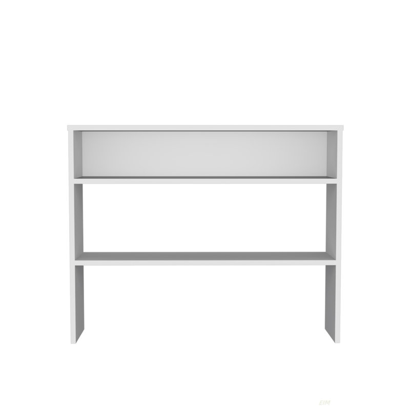 39" Wide 2-Tier Shelf Narrow Console Table, Entryway Table, White