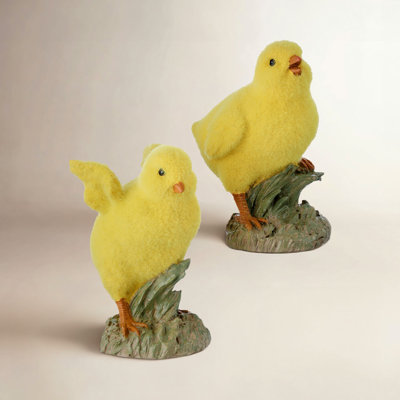 5" Resin Flocked Chick