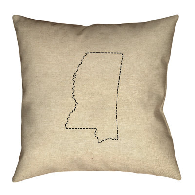 Oreiller Katelyn Smith Mississippi Dash Outline
